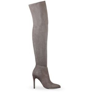 Guess Grey faux suede over the knee boots